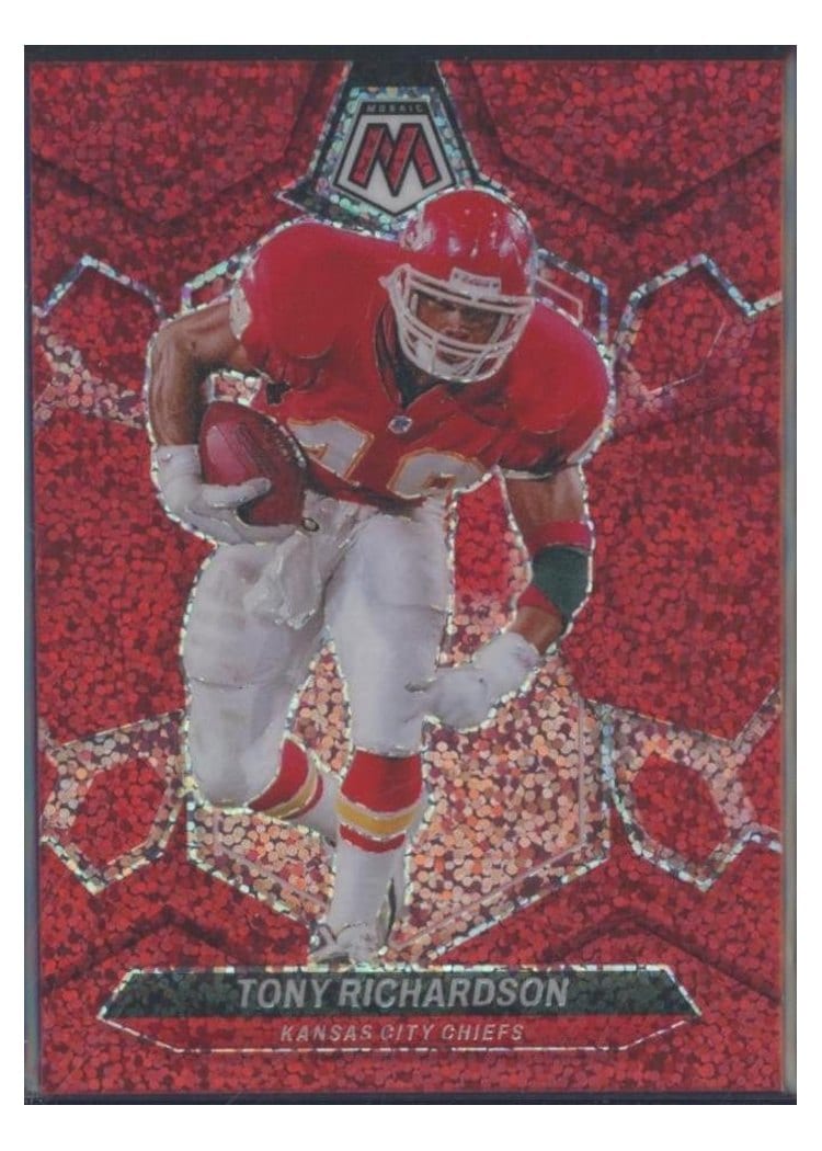 2024 Panini Mosaic Base Set Tony Richardson Red Sparkle #238 card