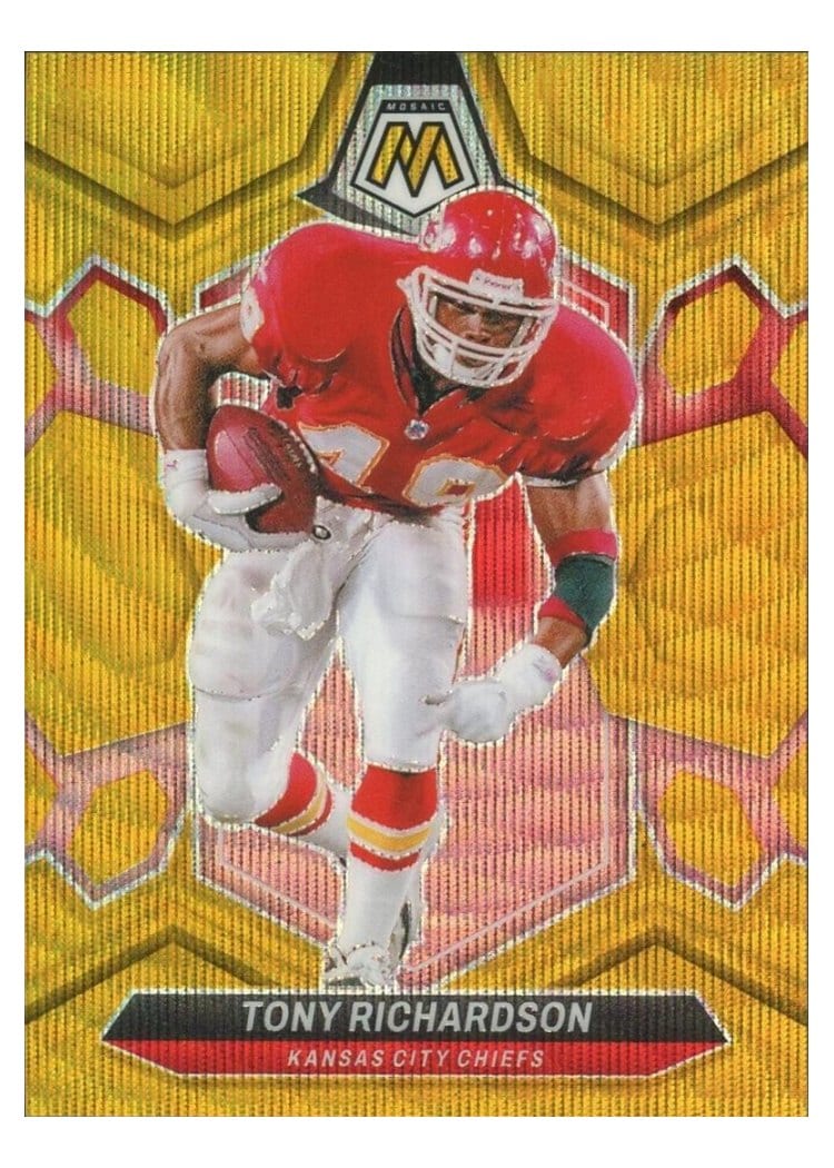 2024 Panini Mosaic Base Set Tony Richardson Gold Wave #238 card