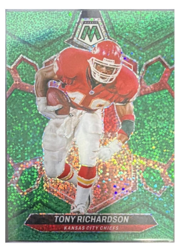 2024 Panini Mosaic Base Set Tony Richardson Green Sparkle #238 card