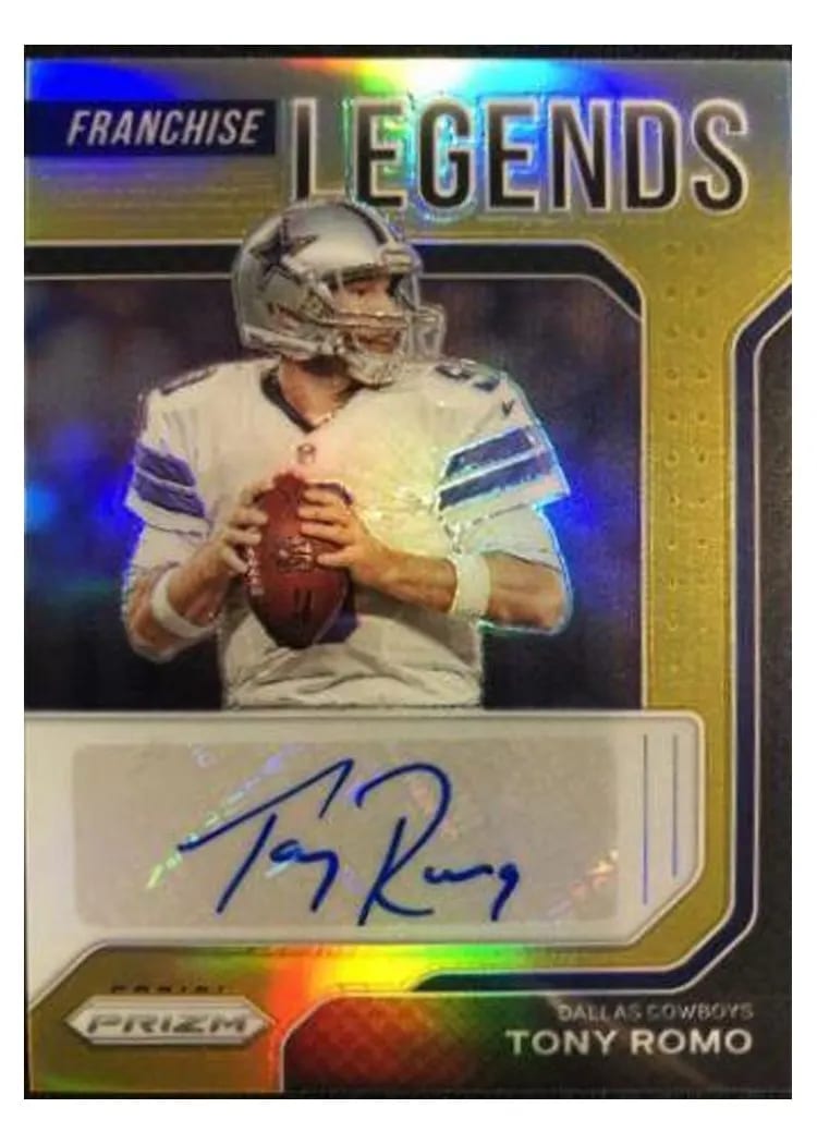 2021 Panini Prizm Franchise Legends Signatures Tony Romo #FLS-TR card