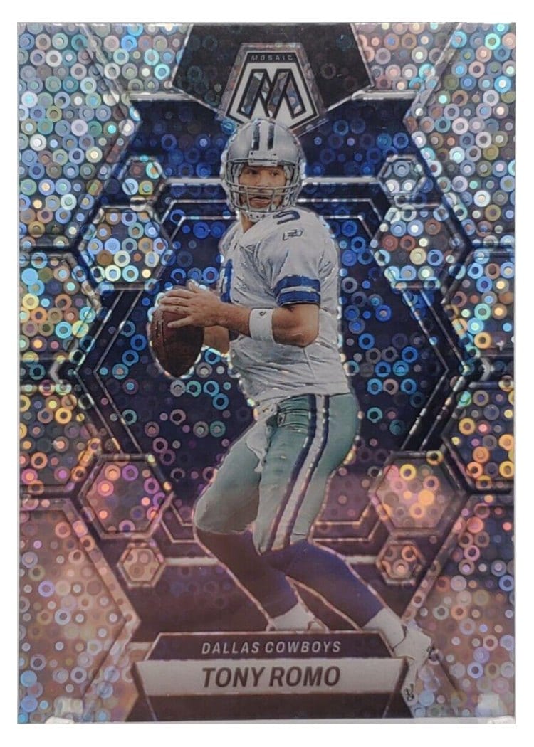 2023 Panini Mosaic Base Set Tony Romo No Huddle Silver #64 card