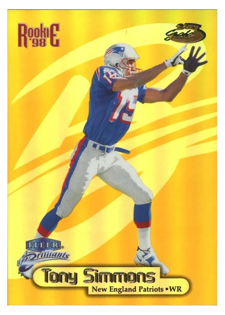 1998 Fleer Brilliants Tony Simmons #132TG card