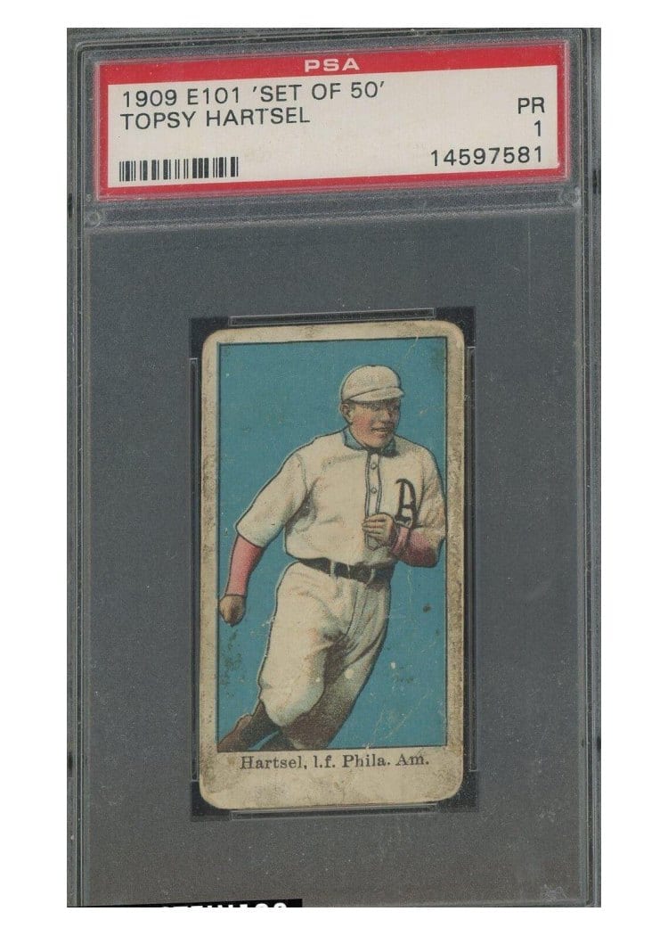1909 E101 Set of 50 Topsy Hartsel card