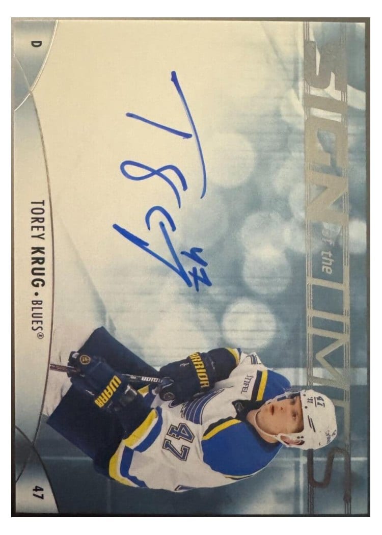 2023-24 SP Authentic Sign of the Times Auto Torey Krug #SOTT-TK card