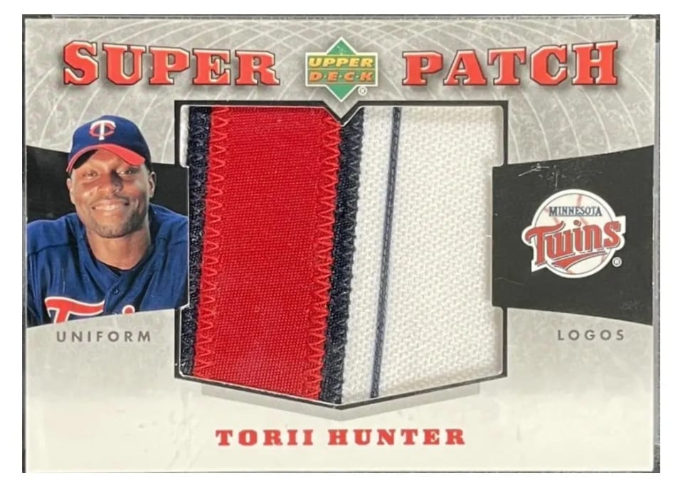 2004 Upper Deck Super Patch Logo Torii Hunter #SPL-HU card
