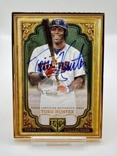 2024 Topps Gilded Collection Gallery of Gold Autographs Torii Hunter #GOG-THU card