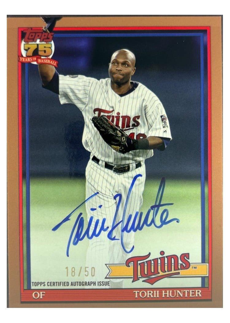 2026 Topps 1991 Topps Autographs Torii Hunter #91A-TOR card