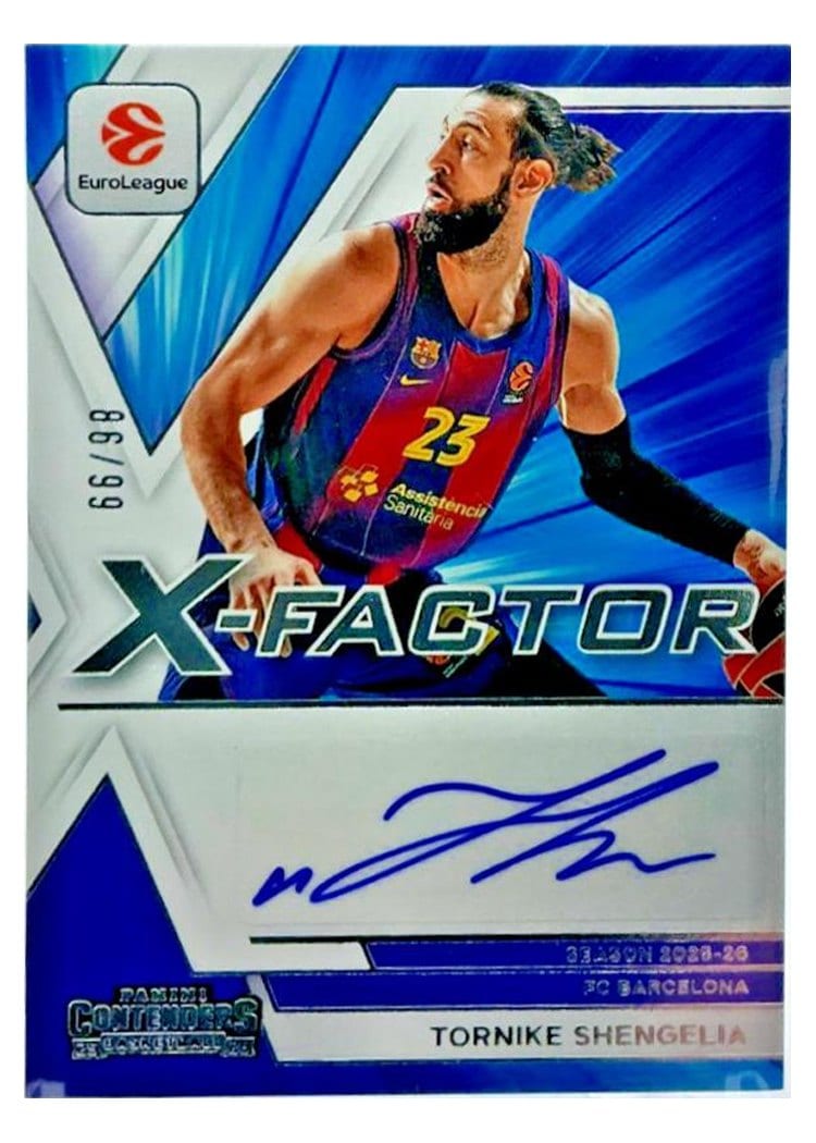 2025 Panini Contenders EuroLeague X-Factor Autograph Tornike Shengelia #26 card