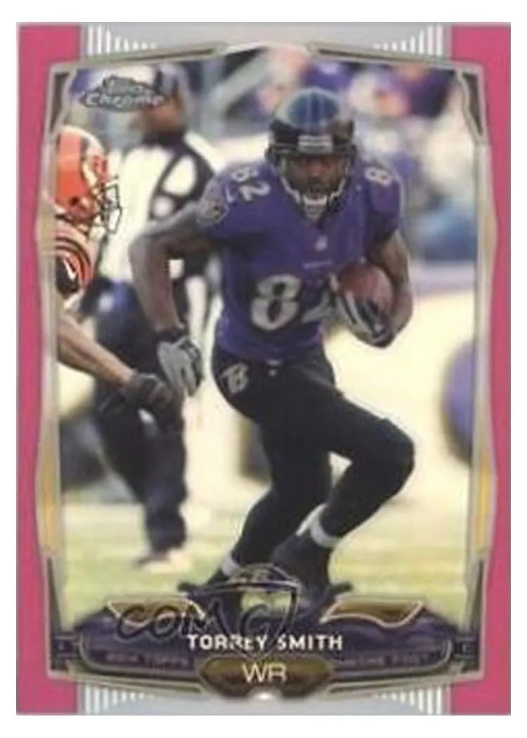 2014 Topps Chrome Mini Torrey Smith #79 card