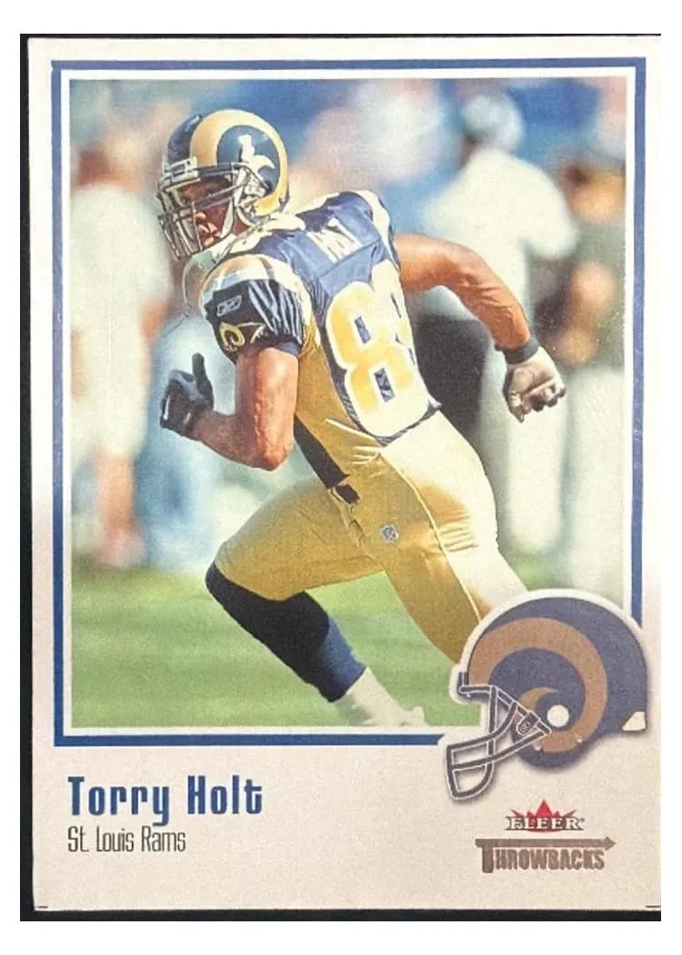 2002 Fleer Throwbacks Torry Holt #55 card