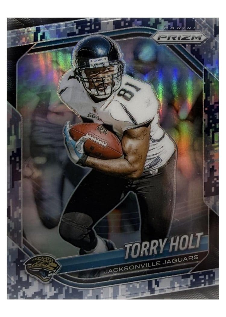 2025 Panini Prizm Base Set Torry Holt Navy Camo #121 card