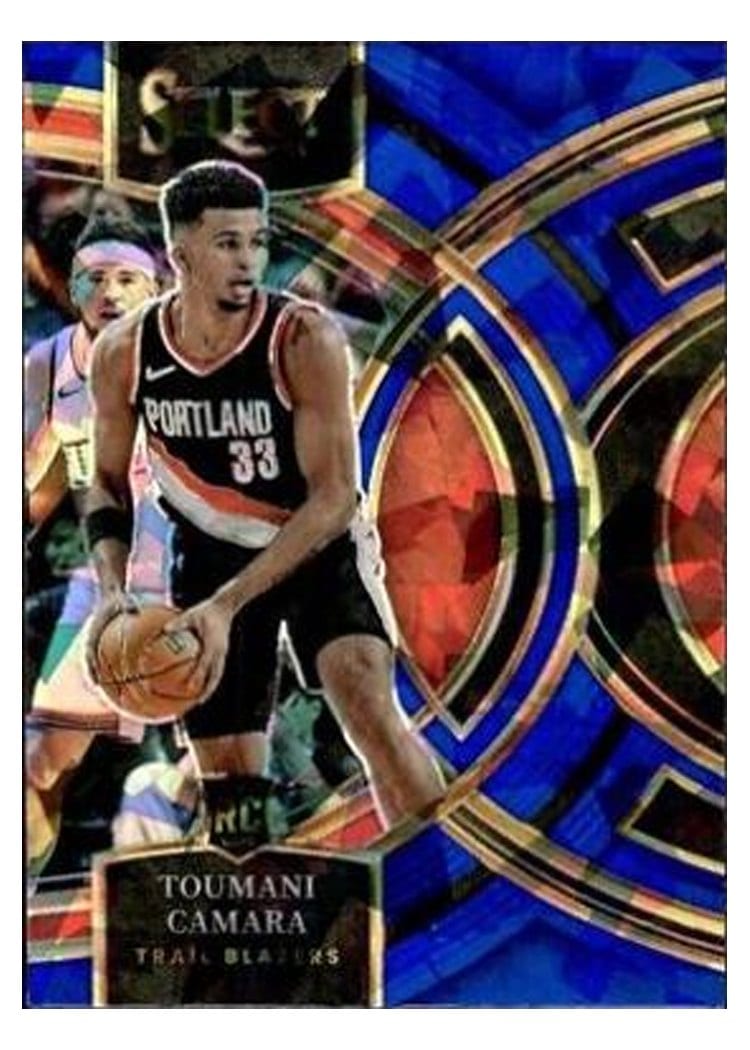 2023 Panini Select Toumani Camara Cracked Ice Blue Prizm #115 card