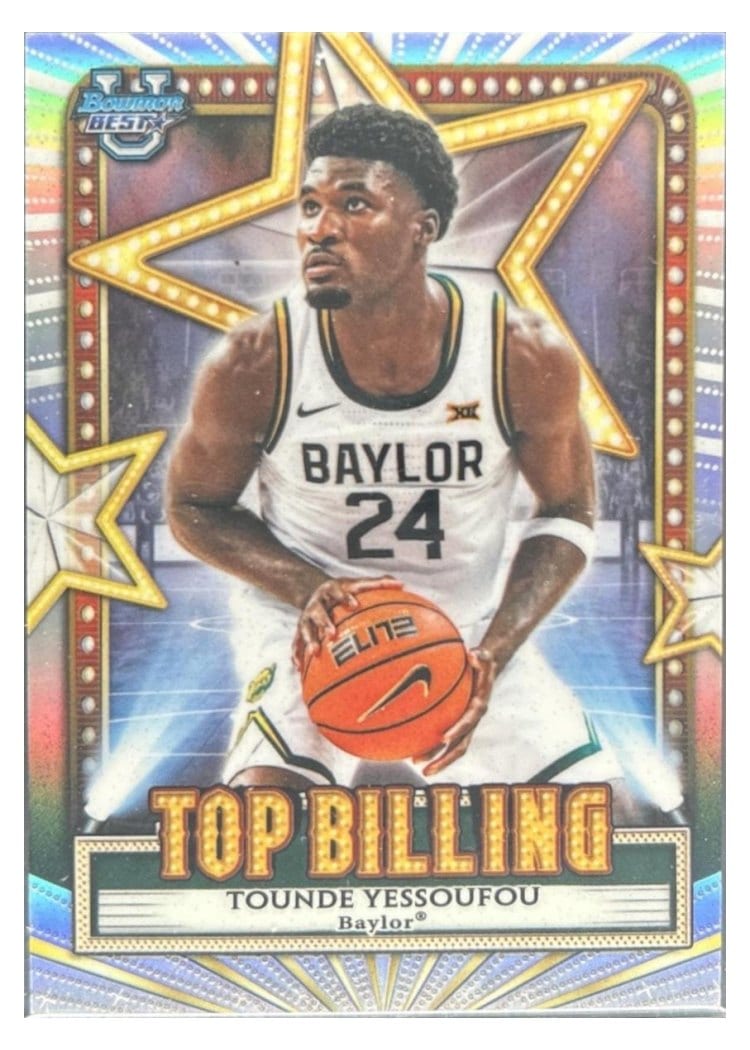 2025-26 Bowman University Best Top Billing Tounde Yessoufou #TB-5 card