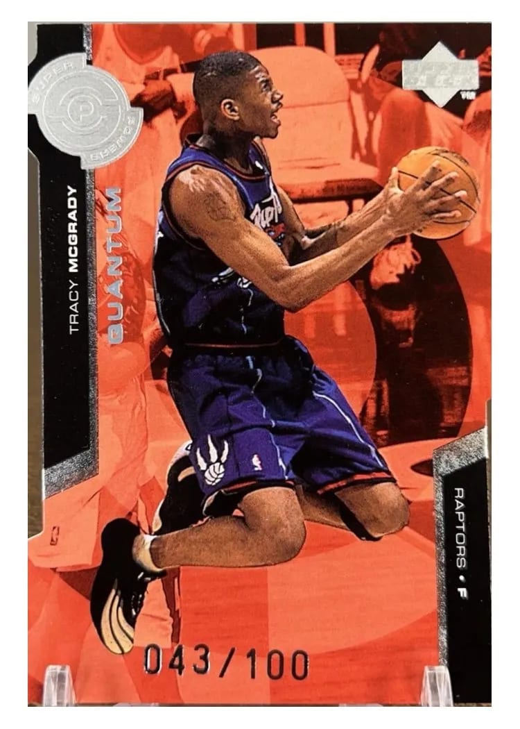 1998 Upper Deck Super Powers Tracy McGrady Quantum Silver #S26 card