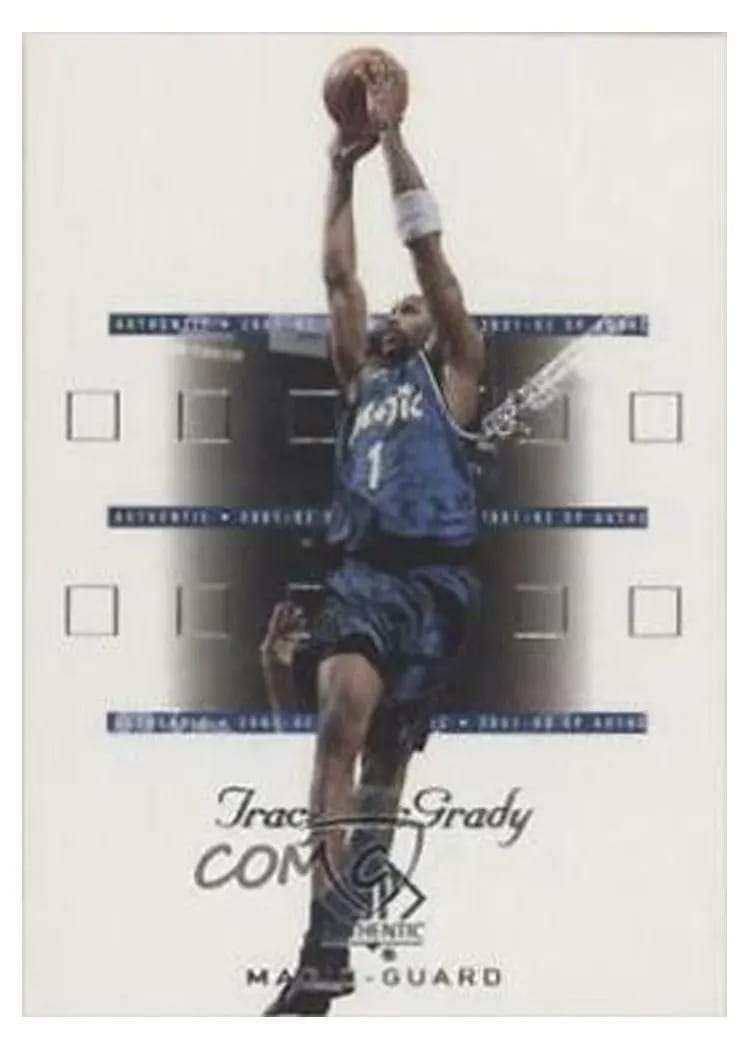 2001 SP Authentic Tracy McGrady #61 card