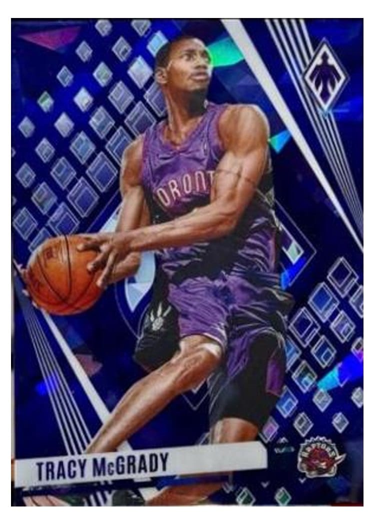 2023-24 Panini Phoenix Base Set Tracy McGrady Blue Ice #92 card