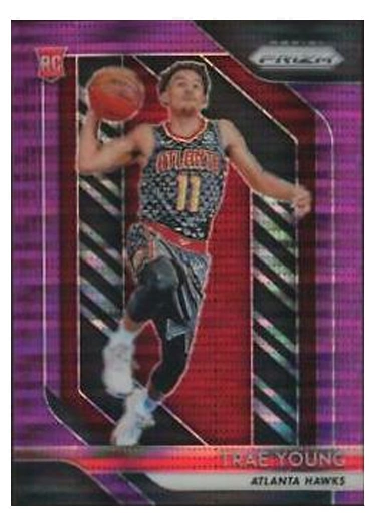2018 Panini Prizm Trae Young Purple Pulsar Prizm #78 card