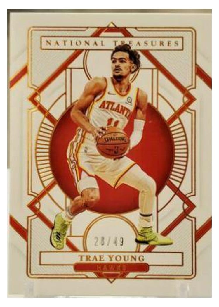 2020-21 Panini National Treasures Base Set Trae Young #40 card