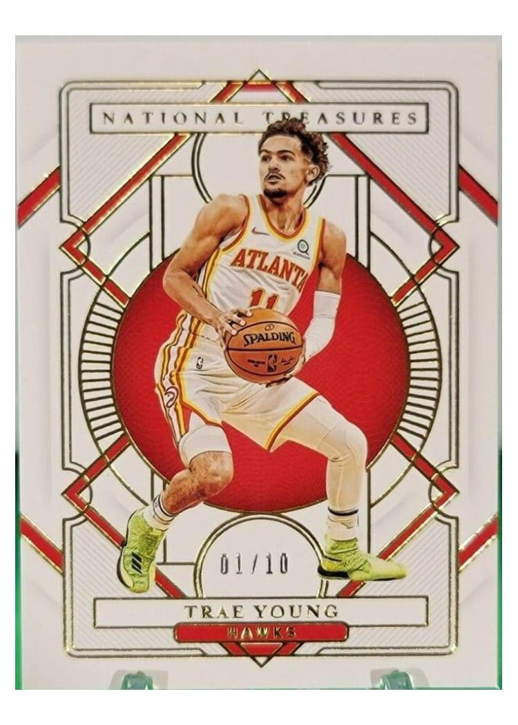 2020-21 Panini National Treasures Base Set Trae Young #40 card