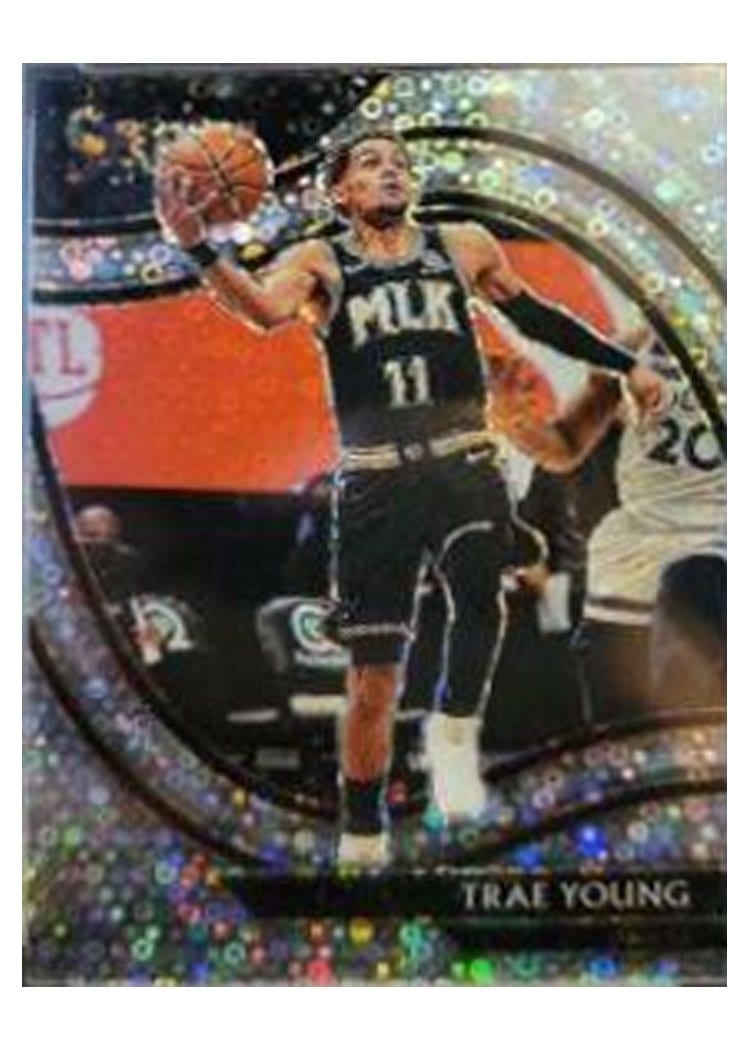 2020-21 Panini Select Base Set Trae Young Disco Prizm #227 card