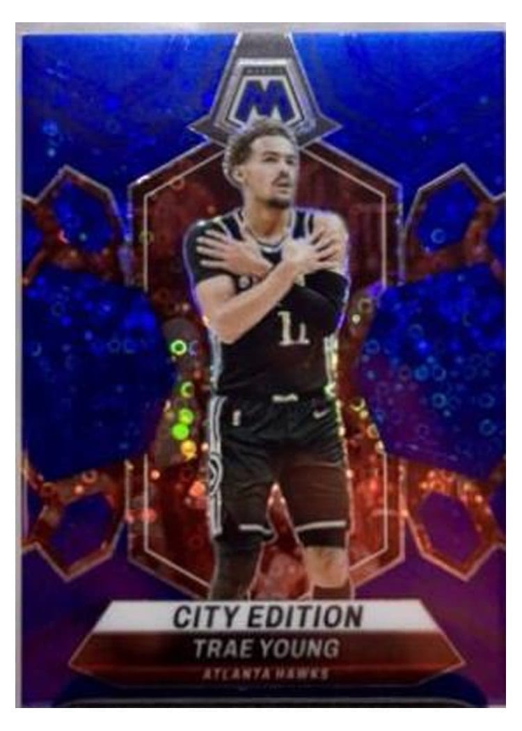 2023-24 Panini Mosaic Base Set Trae Young Blue Fast Break #274 card