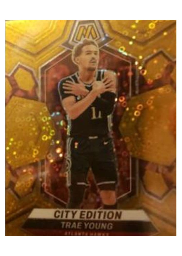 2023-24 Panini Mosaic Base Set Trae Young Gold #274 card