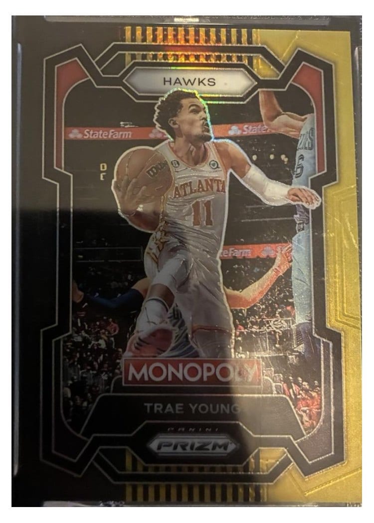 2023-24 Panini Prizm Monopoly Base Set Trae Young #4 card