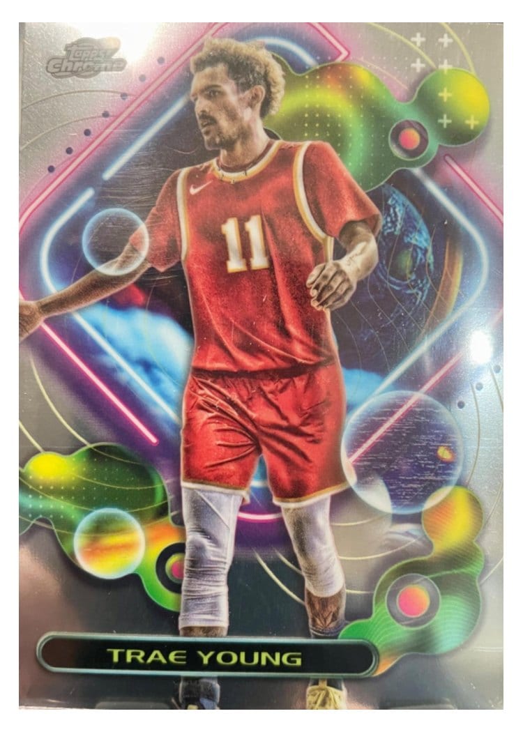 2023-24 Topps Chrome Cosmic Base Set Trae Young #1 card