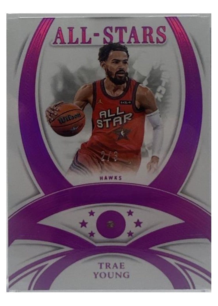 2024-25 Panini Flawless Base Gems Trae Young #129 card