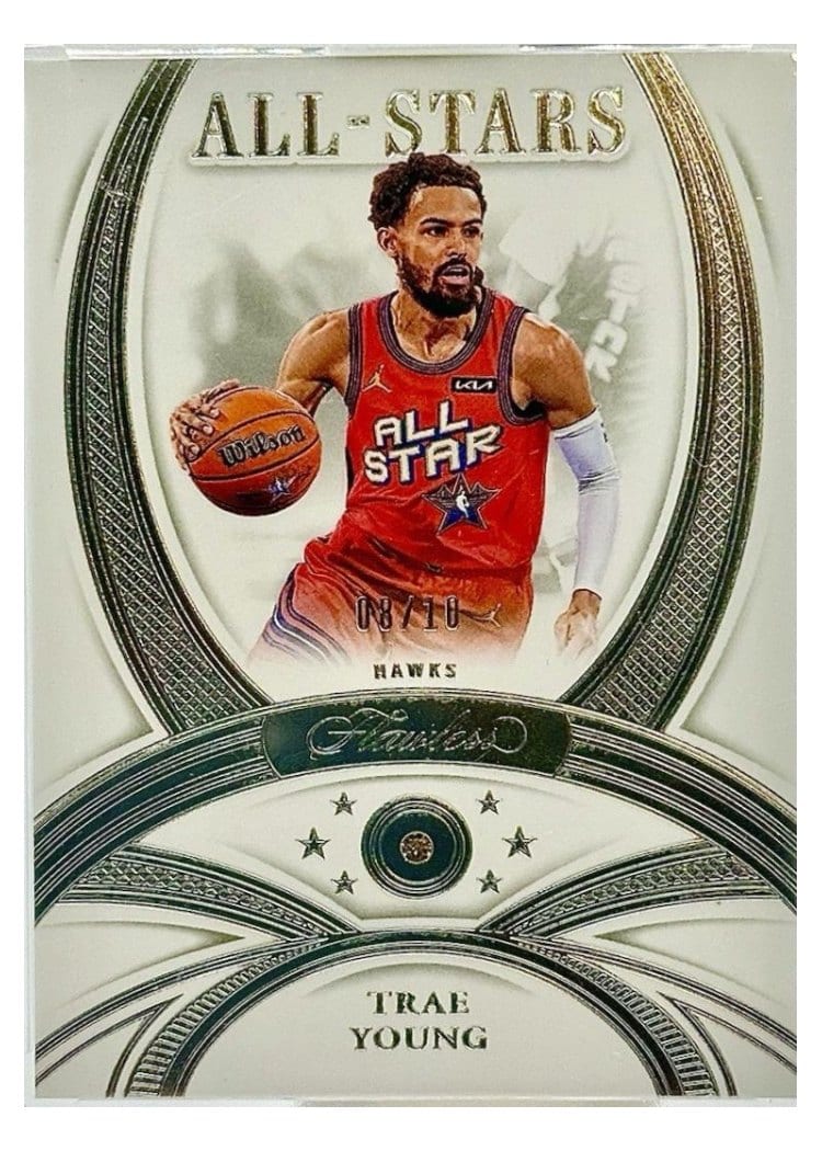 2024-25 Panini Flawless Base Gems Trae Young #129 card