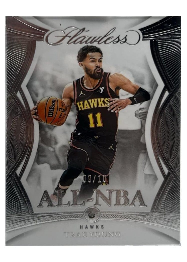 2024-25 Panini Flawless Base Gems Trae Young #196 card