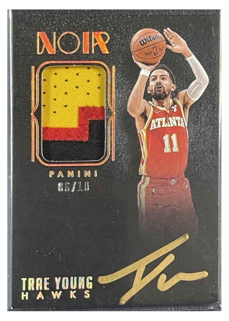 2024-25 Panini Noir Base Set Trae Young #386 card