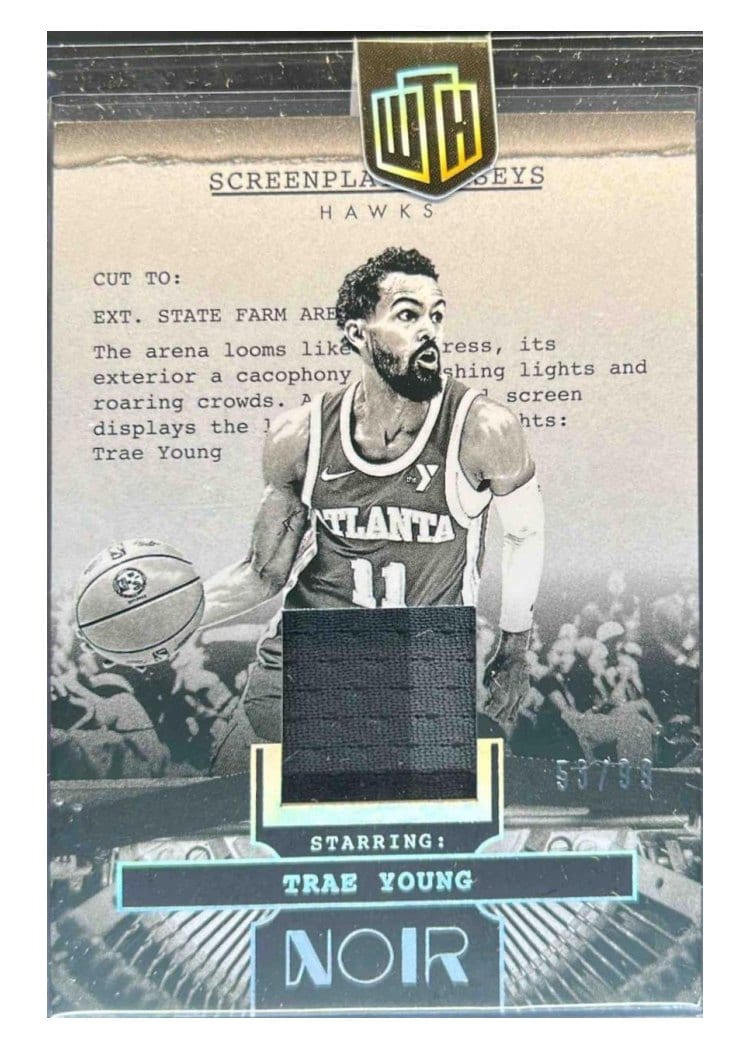 2024-25 Panini Noir Screenplay Jerseys Set Trae Young #4 card