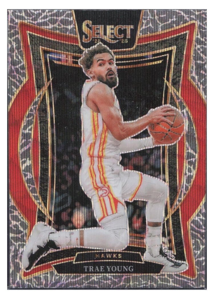 2024-25 Panini Select Base Set Trae Young Elephant Prizm #63 card