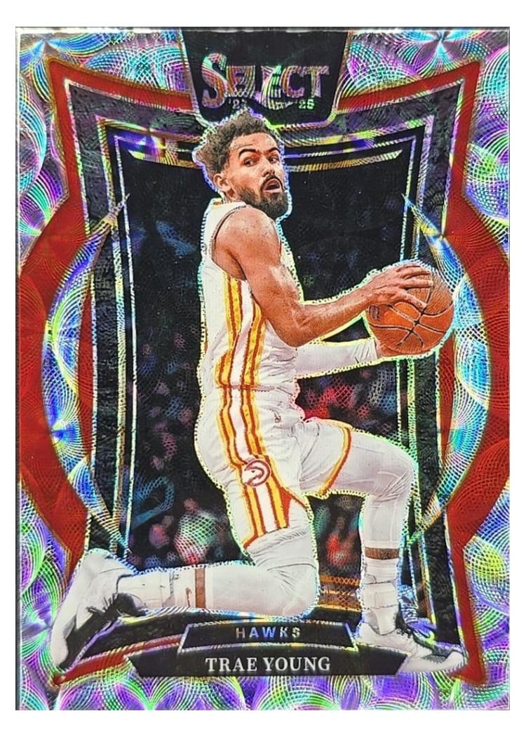 2024-25 Panini Select Base Set Trae Young Scope Prizm #63 card