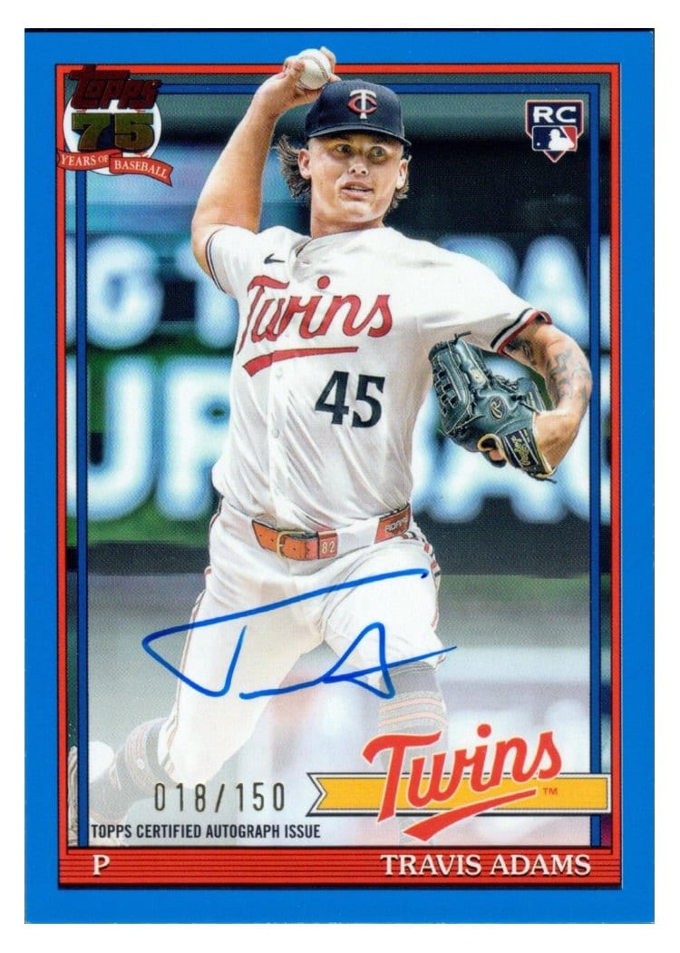 2026 Topps 1991 Topps Autographs Travis Adams #91A-TRA card