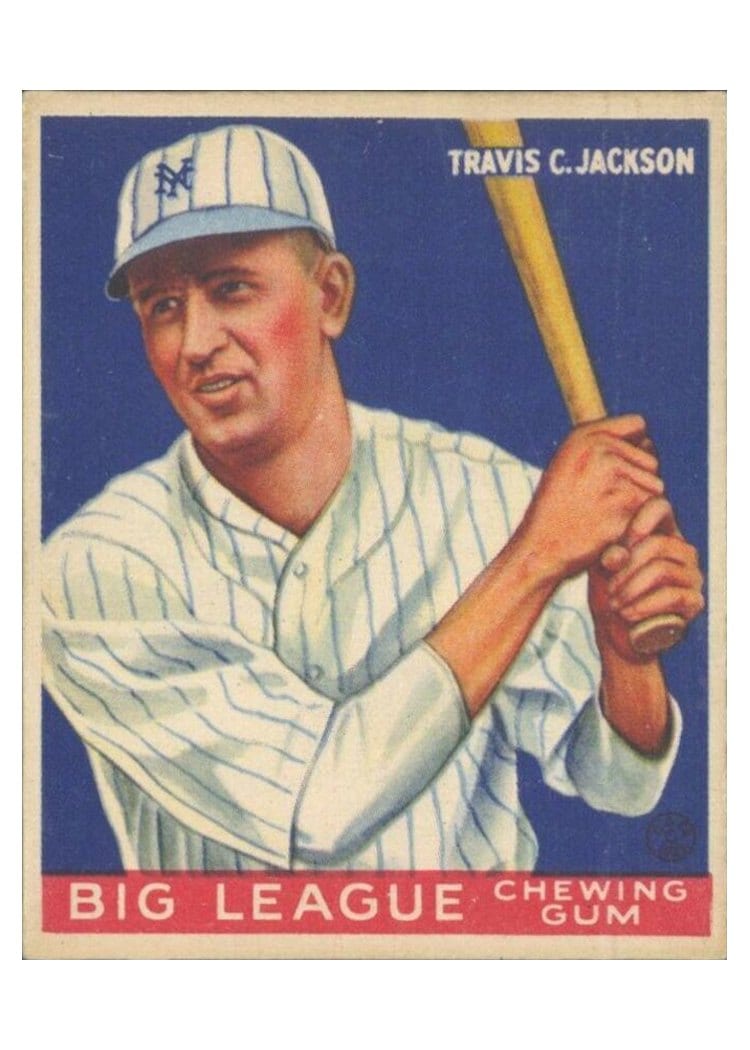 1933 Goudey Travis C. Jackson #102 card