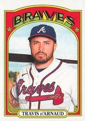 2021 Topps Heritage Base Set Travis d'Arnaud #639 card