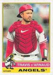 2025 Topps Heritage Base Set Travis d'Arnaud #458 card