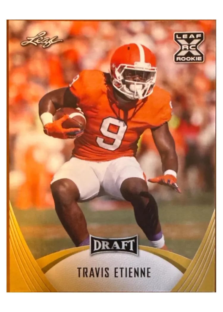 2021 Leaf Ultimate Draft Travis Etienne #14 card