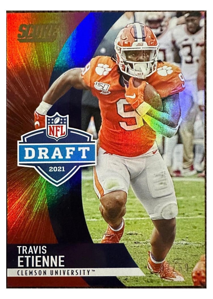 2021 Score NFL Draft Travis Etienne #D11 card