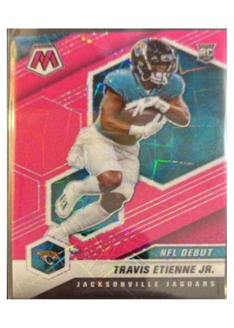 2021 Panini Mosaic Base Set Travis Etienne Jr. Pink Fluorescent #253 card