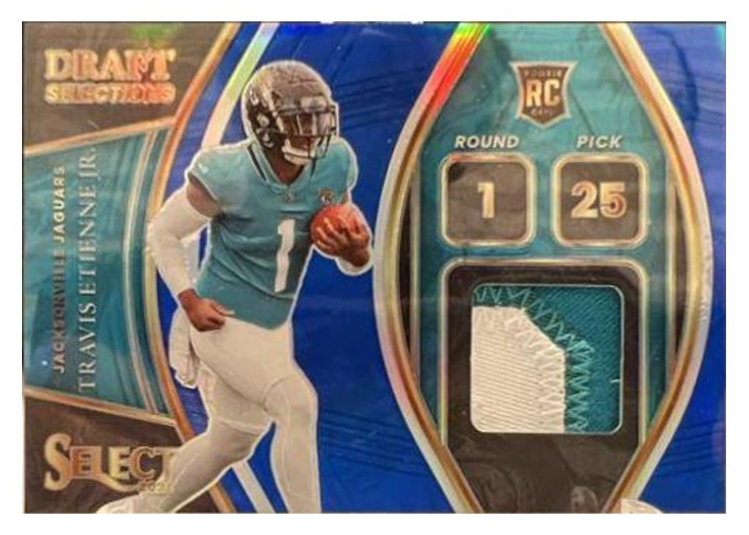 2021 Panini Select Base Set Travis Etienne Jr Blue #354 card