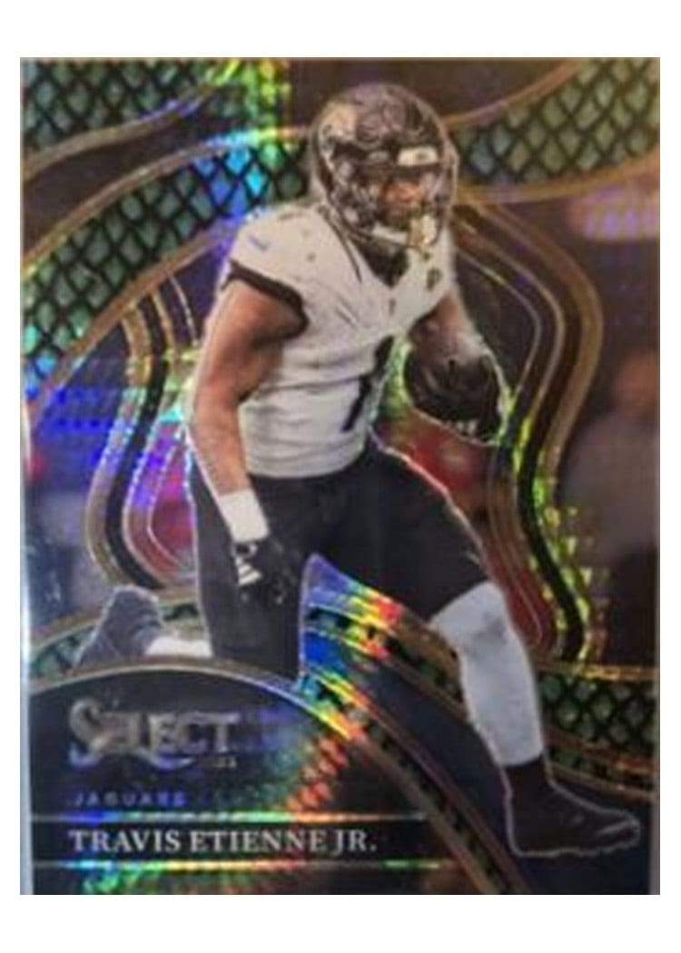 2023 Panini Select Base Set Travis Etienne Jr. Dragon Scale Prizm #216 card