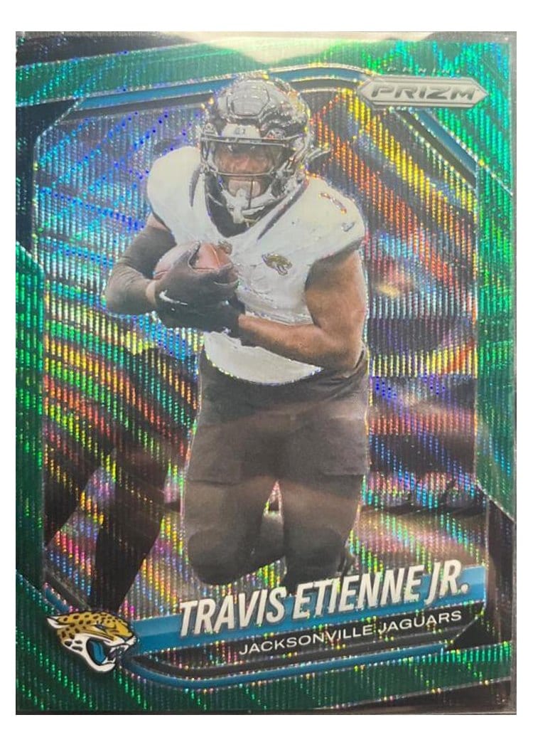 2025 Panini Prizm Base Set Travis Etienne Jr. #68 card