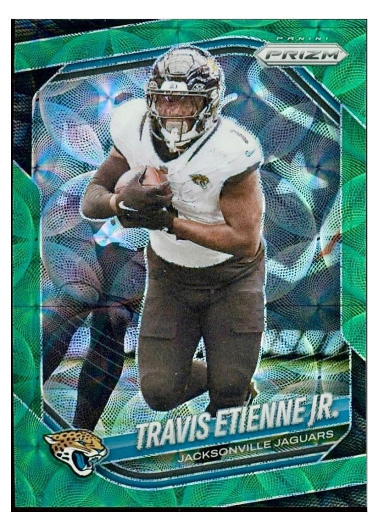 2025 Panini Prizm Base Set Travis Etienne Jr. #68 card