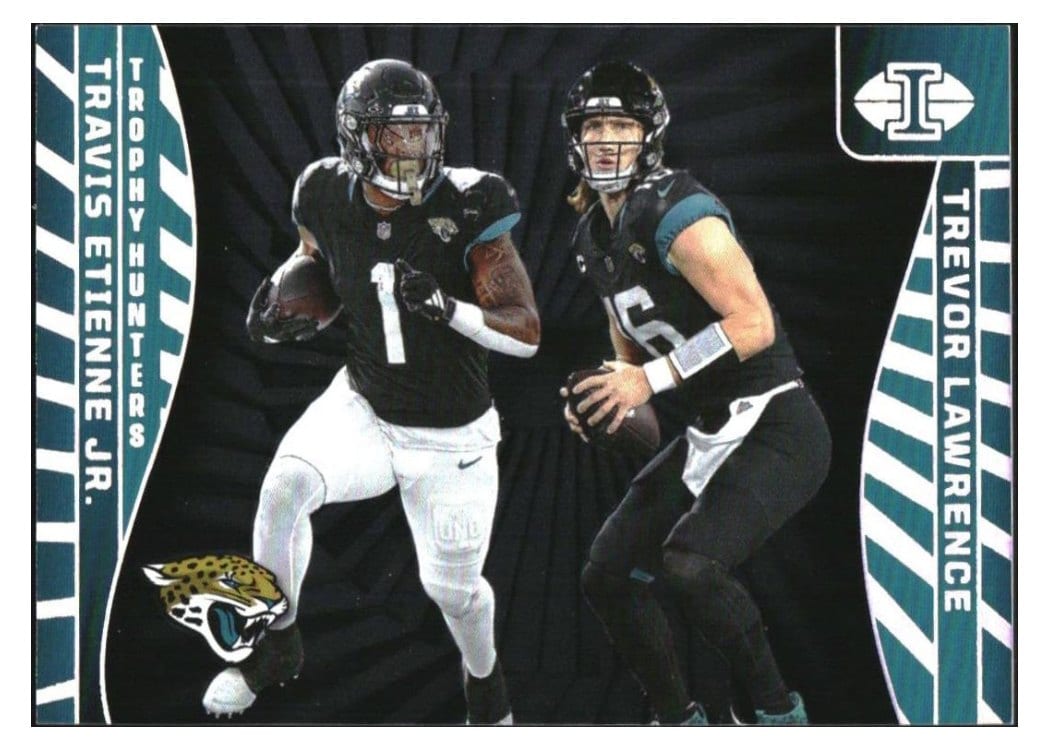 2024 Panini Illusions Trophy Hunters Travis Etienne Jr./Trevor Lawrence #10 card