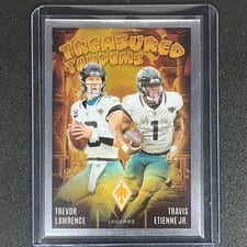 2024 Panini Phoenix Treasured Tandems Travis Etienne Jr. / Trevor Lawrence #TT-JAX card