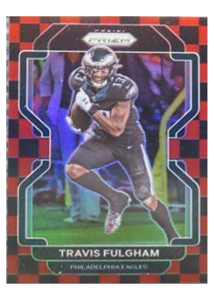 2021 Panini Prizm Base Set Travis Fulgham Black and Red Checker Prizm #218 card