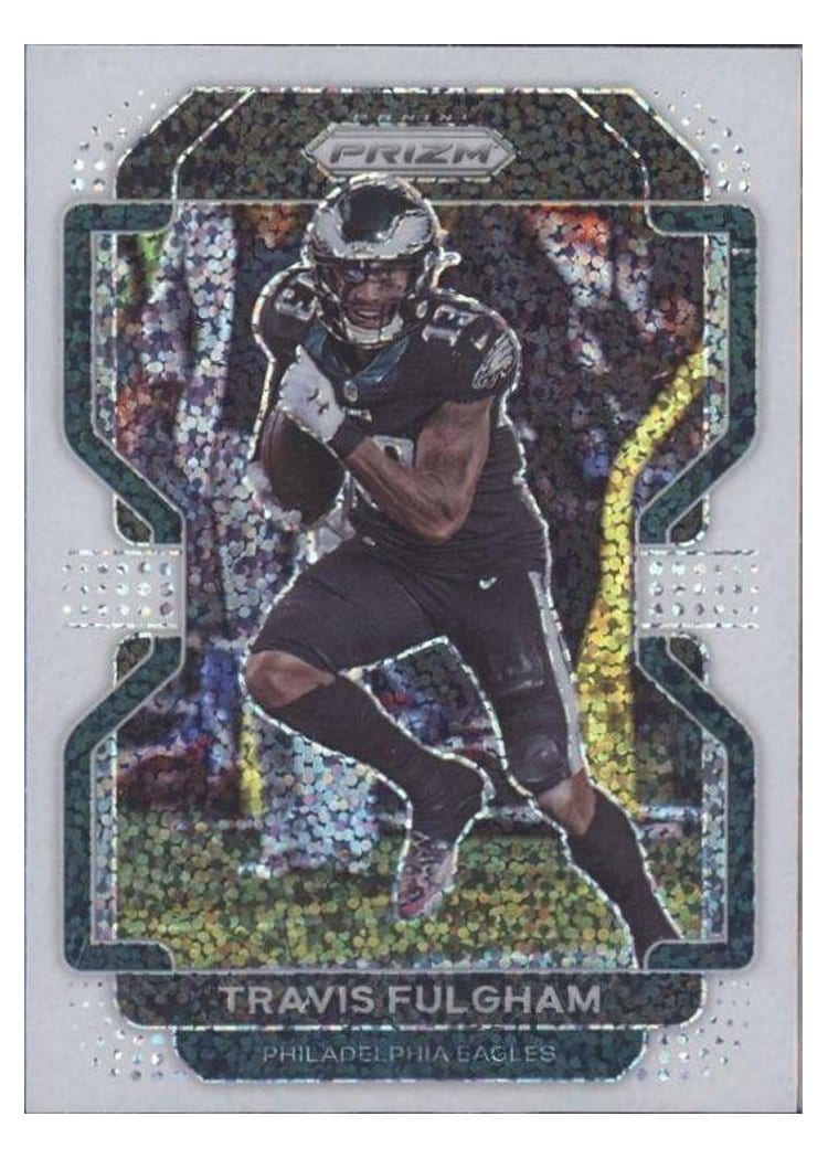 2021 Panini Prizm Base Set Travis Fulgham White Sparkle Prizm #218 card